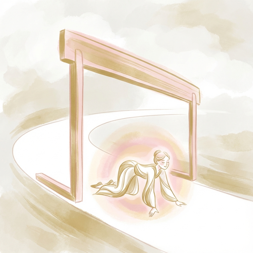 くぐり抜けるイメージ