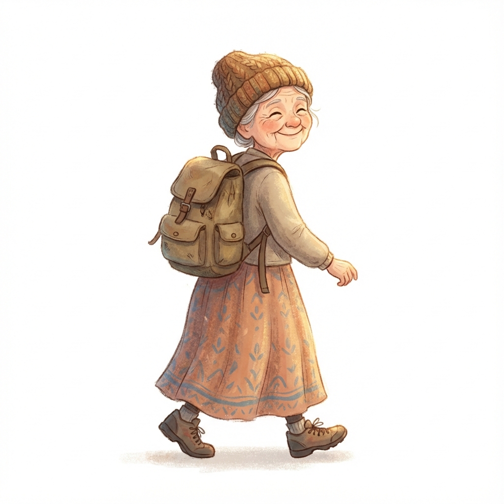 歩き出すおばあちゃん